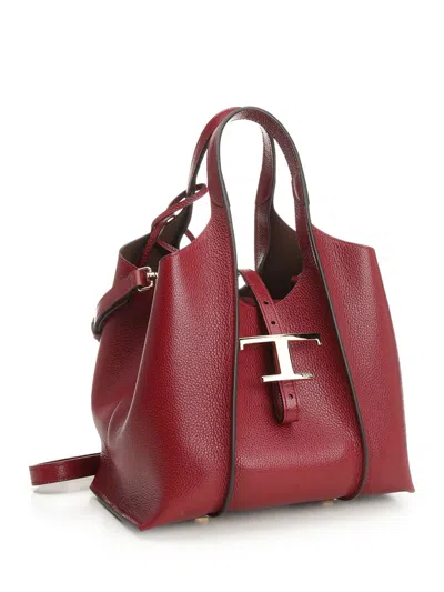 Tod's Tsb Shopping Pend. T Mini Handbags Bordeaux