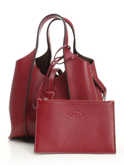 Tod's Tsb Shopping Pend. T Mini Handbags Bordeaux