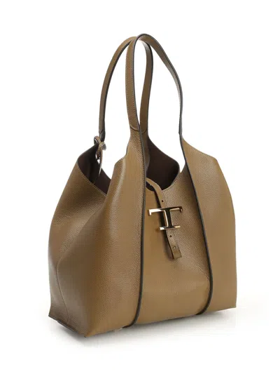 Tod's Tsb Shopping Pend. T Piccola Shoulder Bags Green