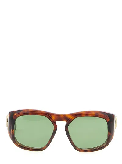 Valentino Sunglasses With Tortoiseshell Frame And Green Lenses
