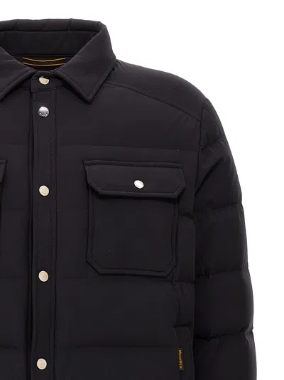 Moorer Overshirt With Quilted Design And Front Pockets In Black