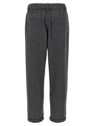 Brunello Cucinelli Women Wool And Cashmere Pants In Gray