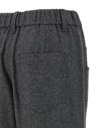 Brunello Cucinelli Women Wool And Cashmere Pants In Gray