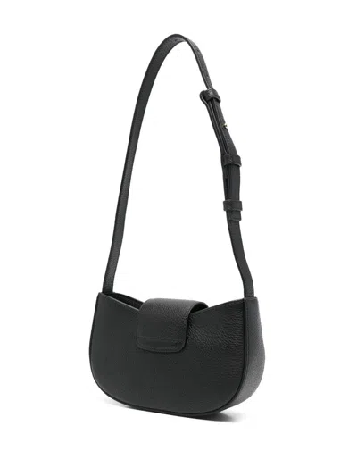Ferragamo Gabry Black Calf Leather Shoulder Bag