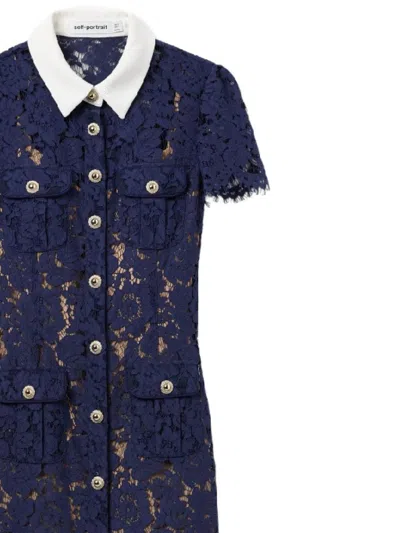 Self-portrait Self Portrait Women Lace Contrast Collar Midi Dress