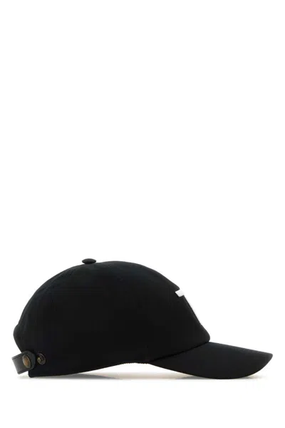 Tom Ford Black Baseball Cap With Logo Embroidery On The Front And Logo Lettering On The Rear In Cotton Man In Black