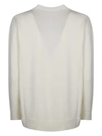 Max Mara Plata 1951 Strass Jersey Sweater In White