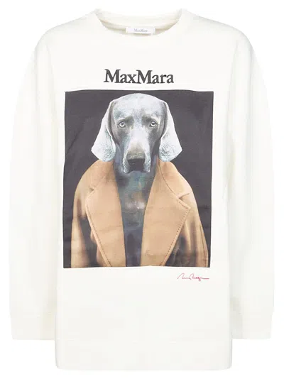 Max Mara Crewneck Sweatshirt With Dog Graphic Design