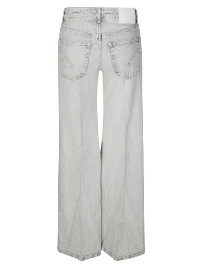 Dondup Marlen Wide-leg Trousers Distressed In Gray