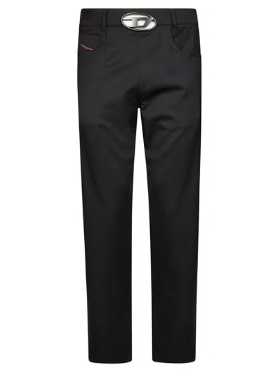 Diesel Slim-fit Black Pants With Modern Cut In Black