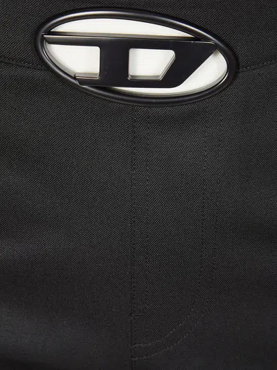Diesel Slim-fit Black Pants With Modern Cut In Black