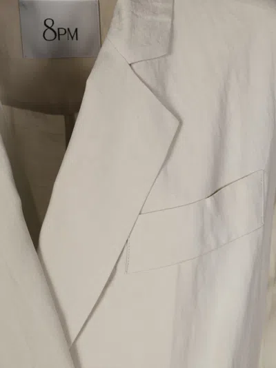 8pm Double-breasted Long Coat With Classic Lapel