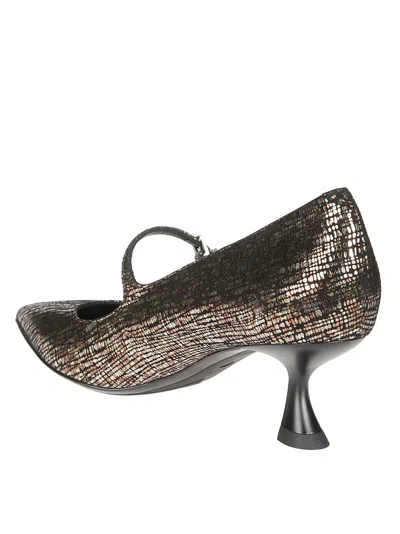 Sergio Levantesi Metallic Mary Jane Pump With Pointed Toe