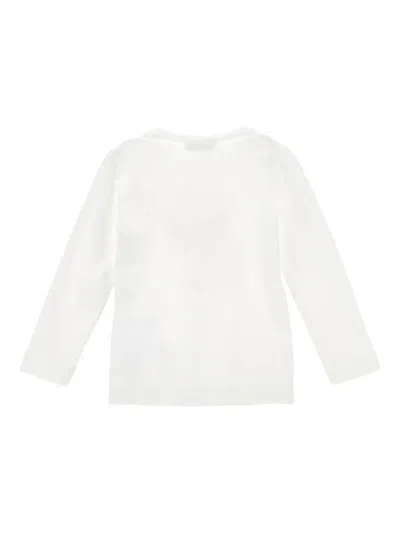 Monnalisa Tiger Graphic-print Long-sleeve Top In White