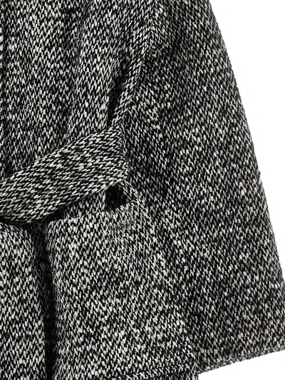 Monnalisa Hooded Coat In Gray