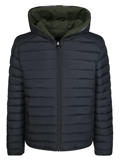 Save The Duck Quilted Green Hooded Jacket In Green