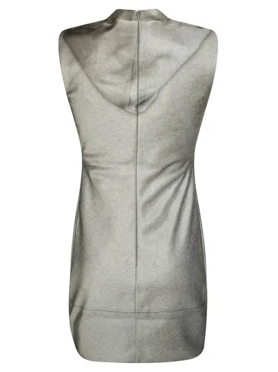 Jw Anderson J. W. Anderson Sleeveless Mini Shift Dress With Zip Front In Gray