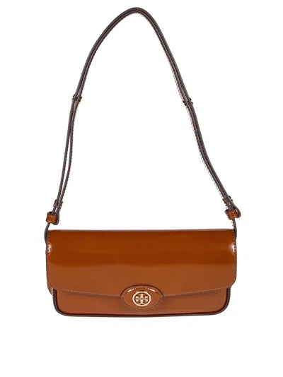 Tory Burch Robinson Spazzolato E/w Shoulder Bag