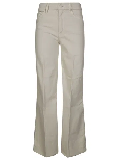 Mother Pristine Flared High-waisted Pants With Subtle Detailing