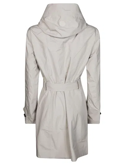 Save The Duck Tailored Trench Coat With Belted Waist In Gray