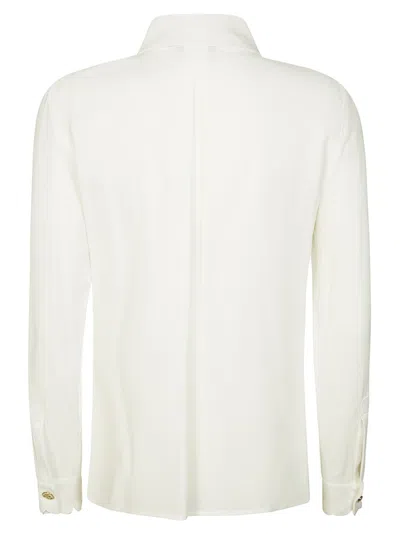 Elisabetta Franchi Classic Ruffle-trimmed Silk Blouse