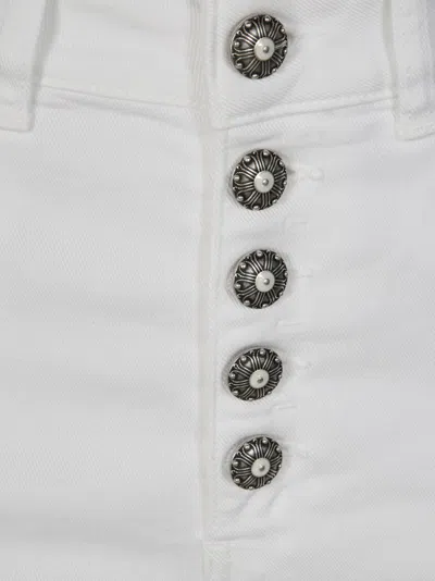 Dondup Cropped Cotton-blend Denim Jeans With Button Detailing