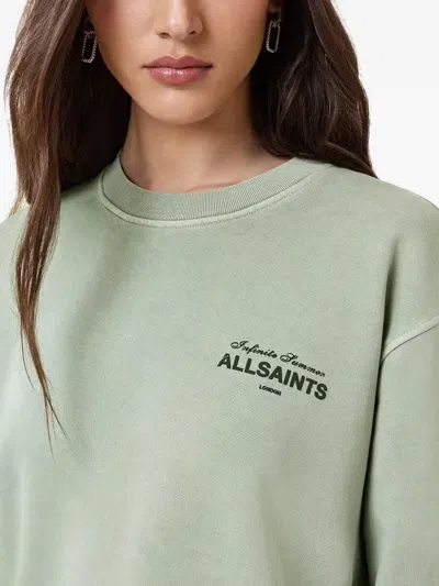 Allsaints Etta Soleil Oversized Sweatshirt In Green