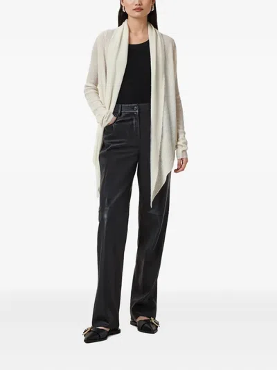 Allsaints Harper Open Front Draped Cardigan In White