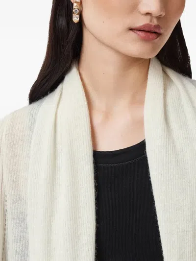 Allsaints Harper Open Front Draped Cardigan In White