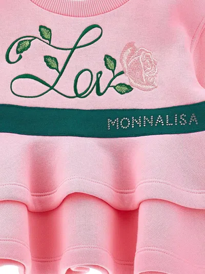 Monnalisa Frill-detail Tracksuit In Pink