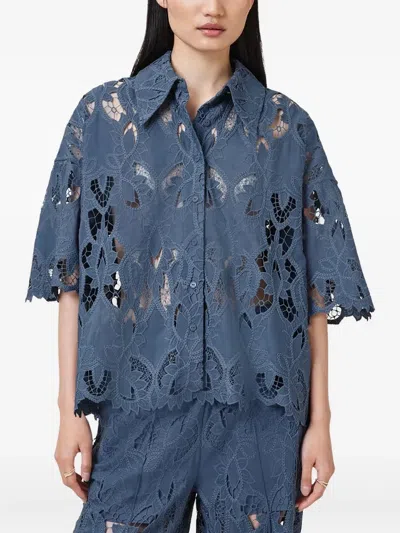 Allsaints Charli Relaxed Fit Embroidered Shirt