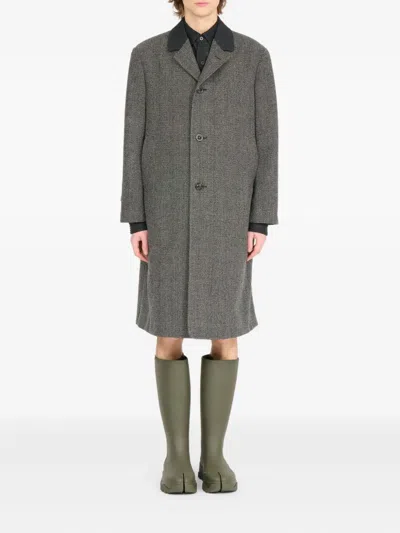 Maison Margiela Wool Coat In Black