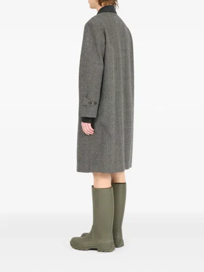 Maison Margiela Wool Coat In Black