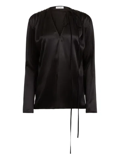 Nina Ricci V-neck Satin Top