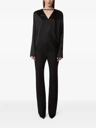 Nina Ricci V-neck Satin Top