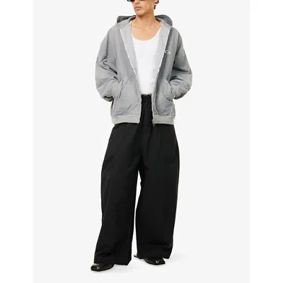 Balenciaga Men's Trompe L'œil Hoodie In Heather Grey In Gray