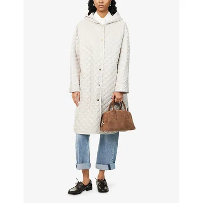 Max Mara Cube Womens Joan Quilted Waterproof Coat White
