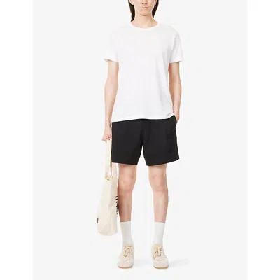 Paige Mens Munoz Elasticated-waist Woven Shorts Black In Black