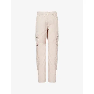 Represent Womens Spoiler Cargo Wide-leg Woven Trousers Washed Pink In Pink