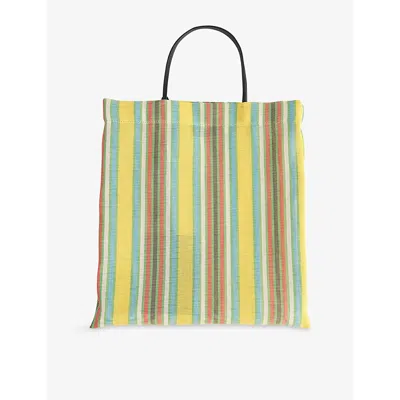 The Row Womens Barn Mini Woven Tote Bag Multicolor Warm Ans