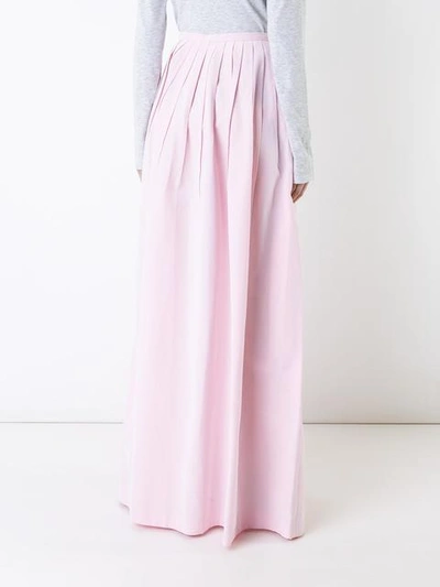 Shop Michael Kors Long Pleated Skirt In Pink