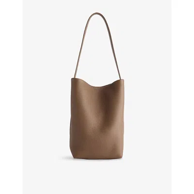 The Row Womens N/s Park Medium Leather Tote Bag Dark Olive
