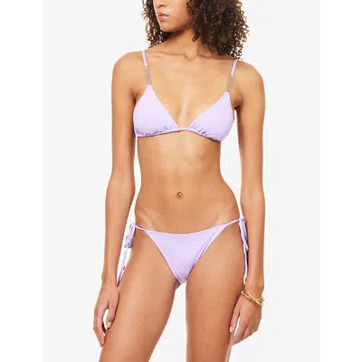 Melissa Odabash Womens Maldives Triangle Bikini Top Lavender