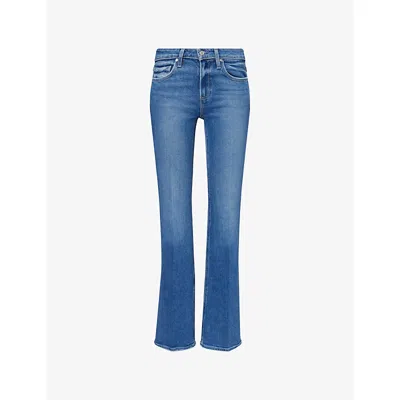 Paige Womens Laurel Canyon Flared Stretch-denim Blend Jeans Tarnished