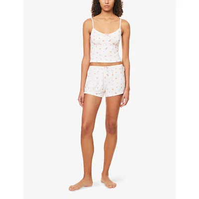 Lounge Underwear Womens Fruit-print Modal-jersey Pyjama Cami Top White