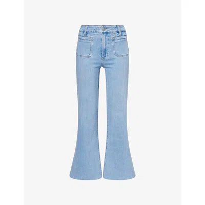 Paige Womens Marlow Skimmer Flared Stretch-denim Blend Jeans Jaunt