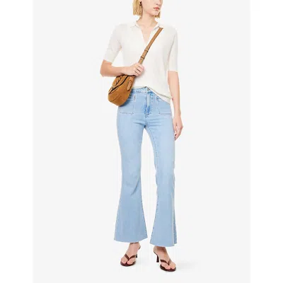 Paige Womens Marlow Skimmer Flared Stretch-denim Blend Jeans Jaunt
