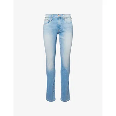 Paige Mens Federal Slim-fit Straight-leg Stretch-denim Jeans Elsher In Blue