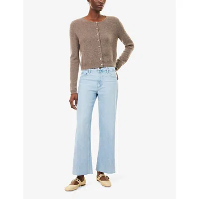 Paige Womens Leenah Crop-leg Stretch-denim Jeans Brightside