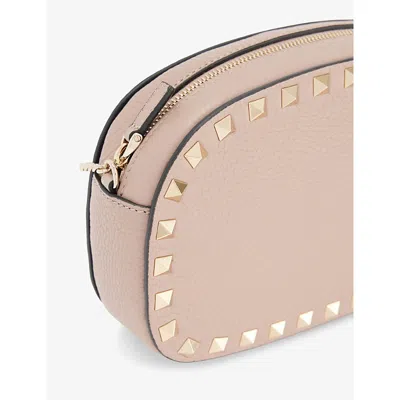 Valentino Borsa A Tracolla Rockstud In Pelle Avorio  Donna